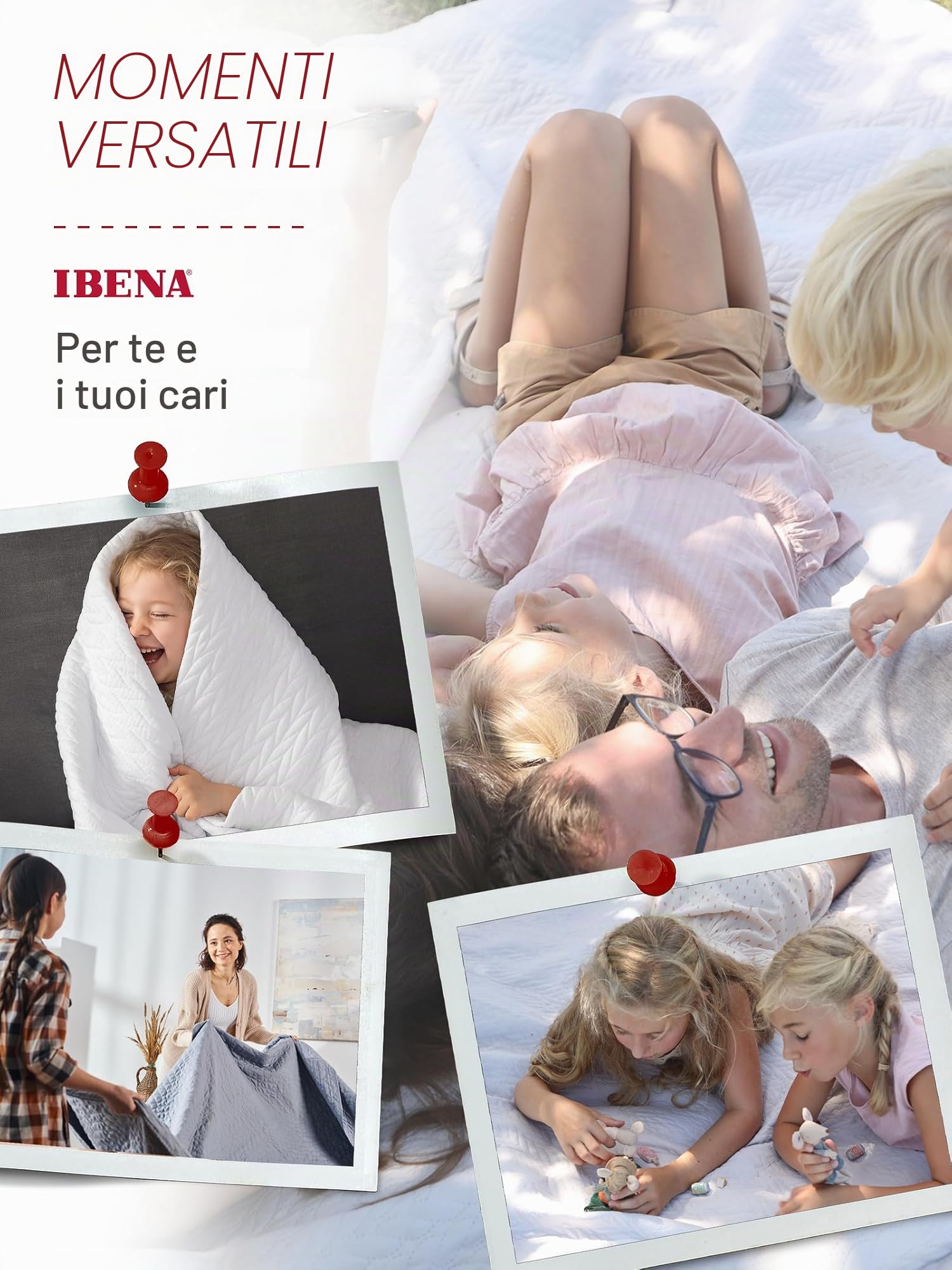 Ibena Nancy - Copriletto 140 x 210 cm, colore: rosa, coperta leggera con motivo a treccia