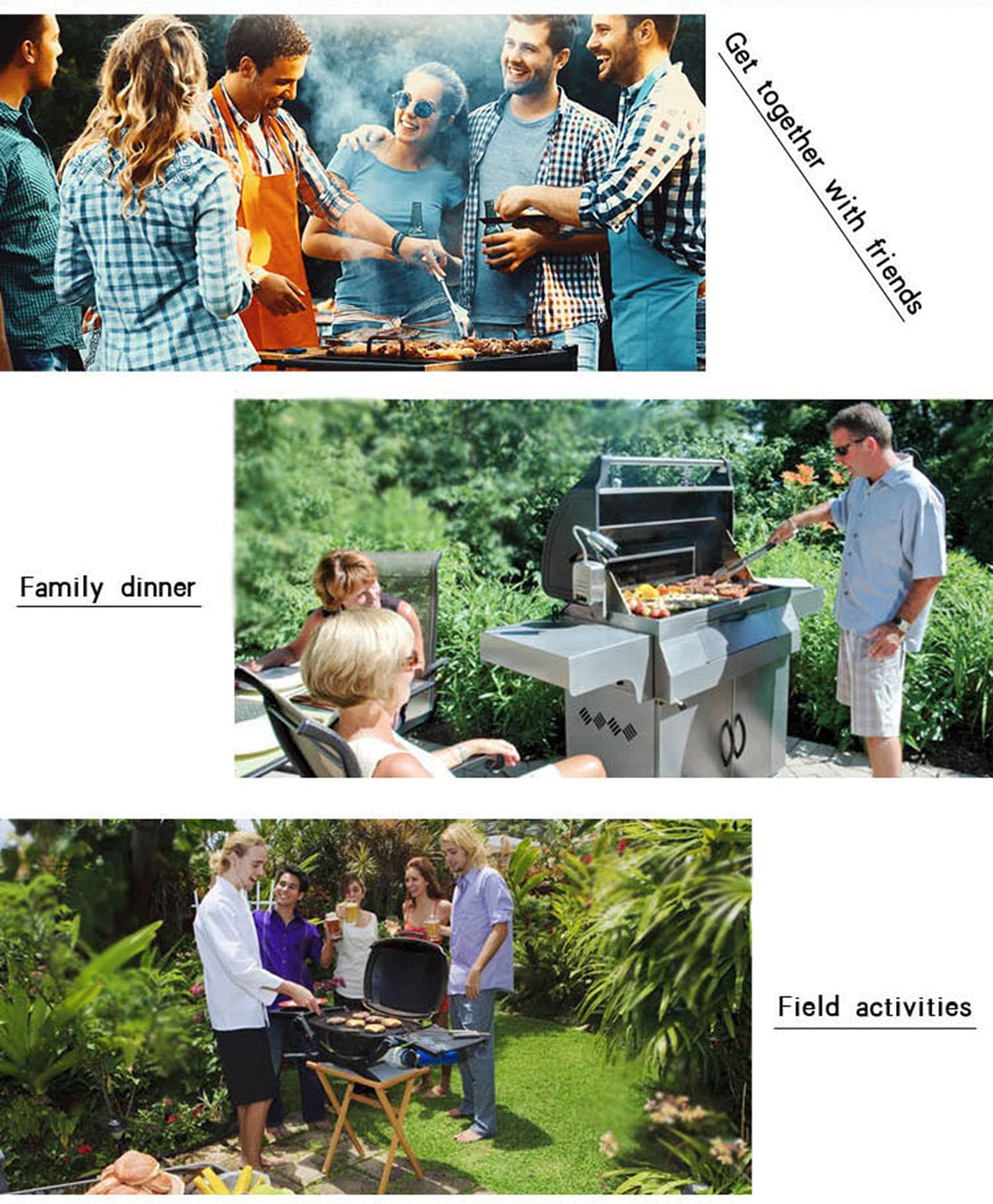 Attrezzi per Barbecue 16 Pezzi in Acciaio Inox Barbecue Grill Set Accessori Kit con Scatola di immagazzinaggio in Alluminio per Campeggio all'aperto Famiglia Picnic Festa Festa del papà