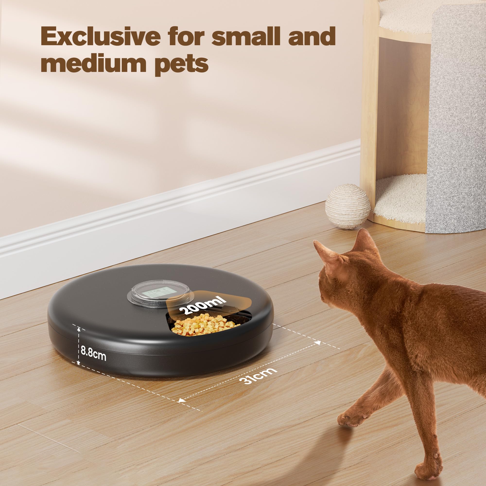 Distributeur Croquettes Chat Automatique Humide: Distributeur Nourriture Humide Chat - Gamelle Chien Automatique sans Fil - Gamelle Croquettes Chien Programmable - 3 AA Piles - Réfrigération
