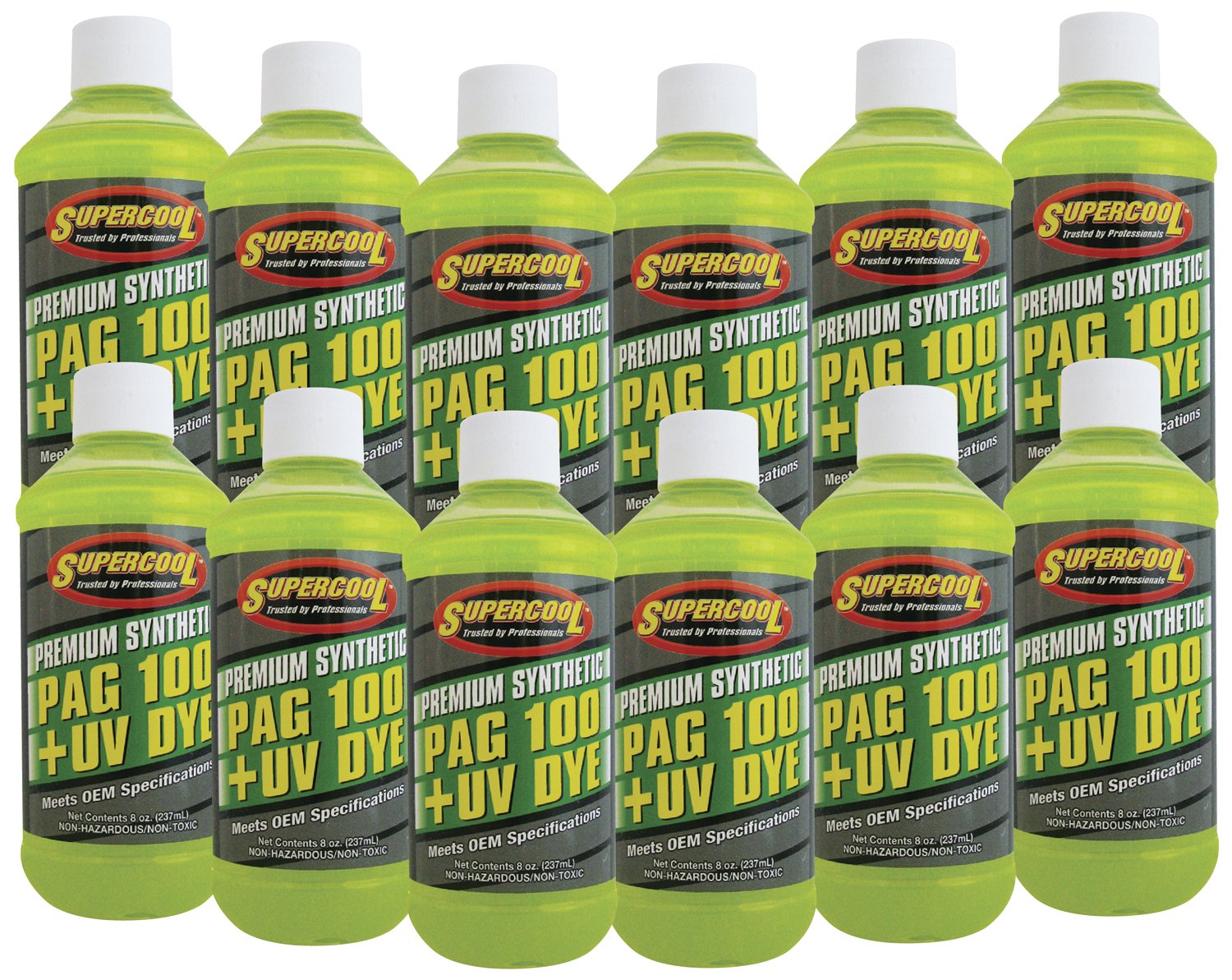 TSI Supercool P100-8D-12CP PAG 100-Viscosity Plus U/V Dye Oil - 8 oz, 12 Pack