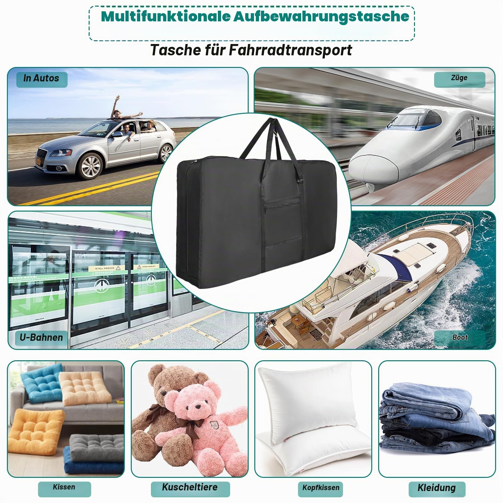 Fahrrad Transporttasche 24 Zoll,Robuste 900D Fahrradtransporttasche Wasserdicht mit Schultergurt,Fahrradtasche Flugzeug für 24-29 Zoll MTB Rennrad und Klapprad Faltrad,Groß Fahrrad-aufbewahrungstasche