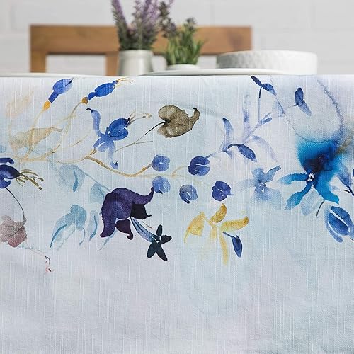 Miniatura 7 de Mantel Maison d' Hermine Faïence, 100 % de algodón, para cocina, comedor, decoración de mesa, fiestas, bodas, primavera y verano