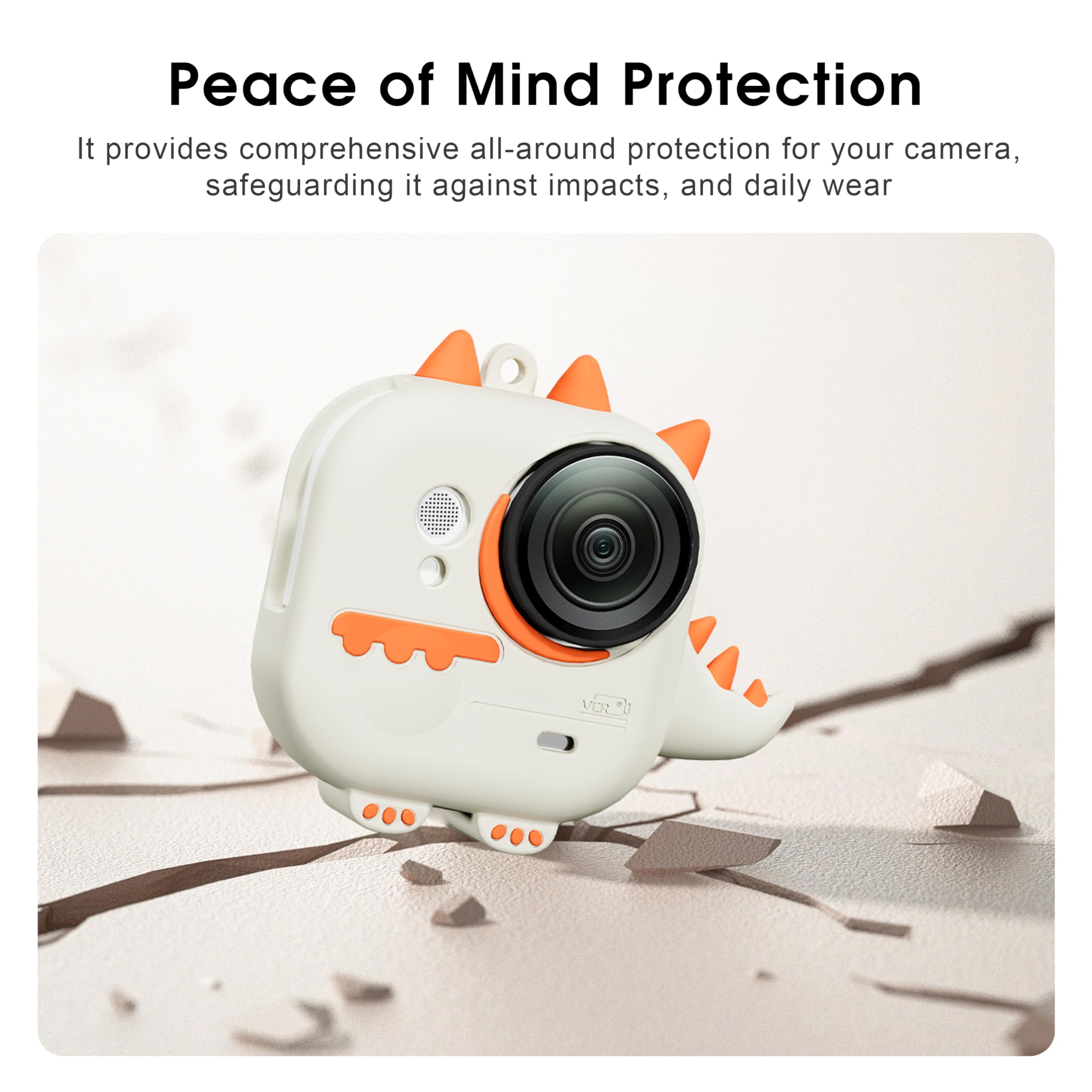 Silikonowe etui do Insta360 Go Ultra, silikonowe etui ochronne w stylu kreskówkowym do Insta 360 GO Ultra akcesoria z paskiem na nadgarstek, kompleksowa ochrona, kompatybilne z ochroną obiektywu i