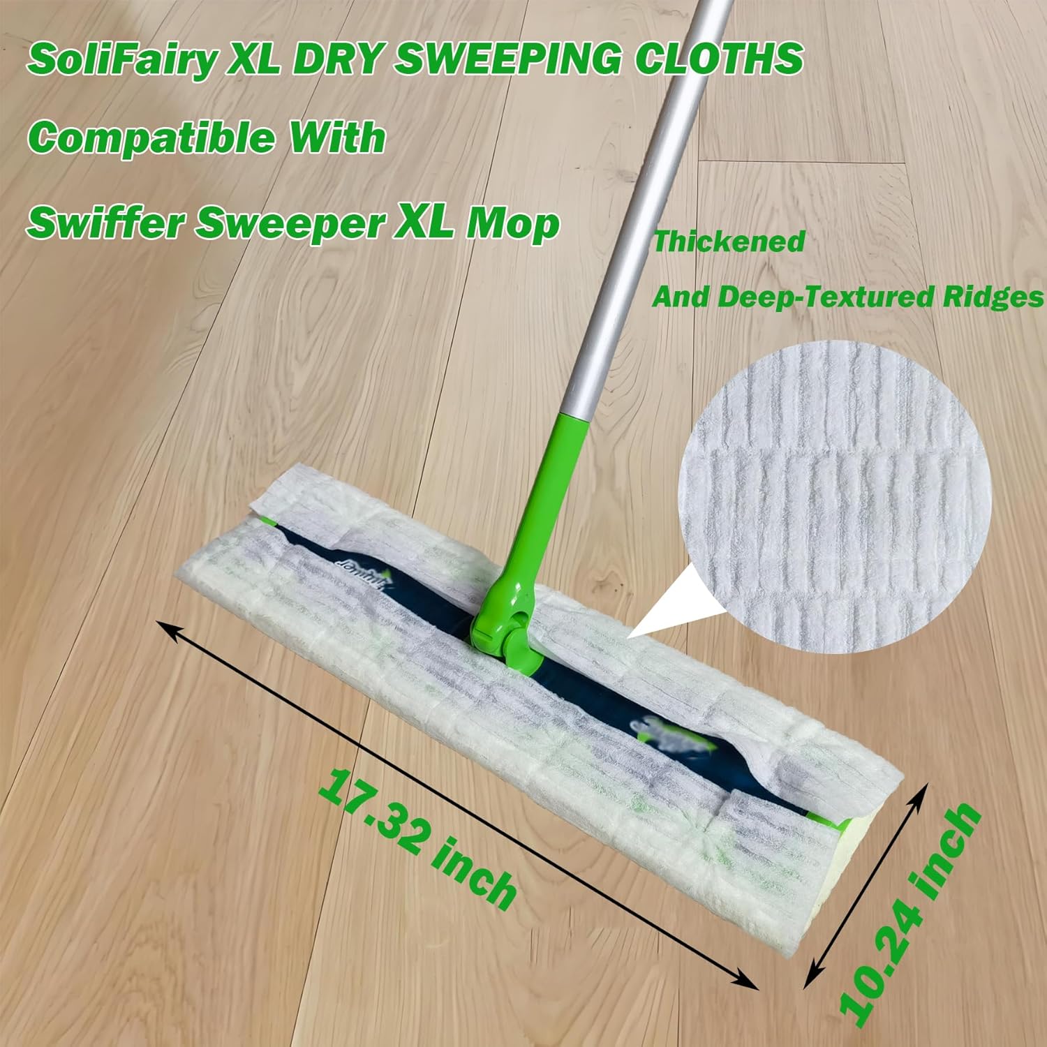 XL Dry Sweeping Cloth Refills for Swiffer Sweeper X-Large Mop, XL Disposable Dry Pads Refills, Pet Hair Dust Heavy Duty Dry Floor Cloth Refills for Floor Sweeping and Cleaning, 100 Count