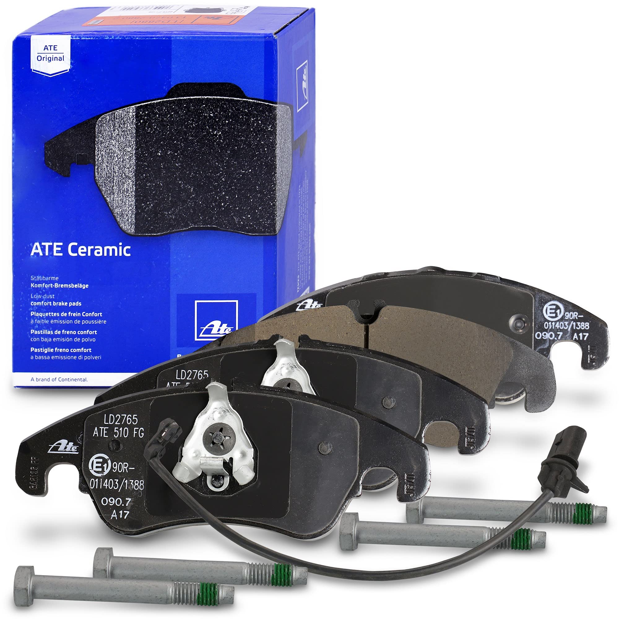 ATE Set di freni +dischi freno anteriori ¯ 320mm ventilati +posteriori ¯ 300mm pieni e pastiglie freno in ceramica anteriori +posteriori Compatibile con AUDI A6 C7 (4G2, 4GC), A7 (4GA, 4GF)