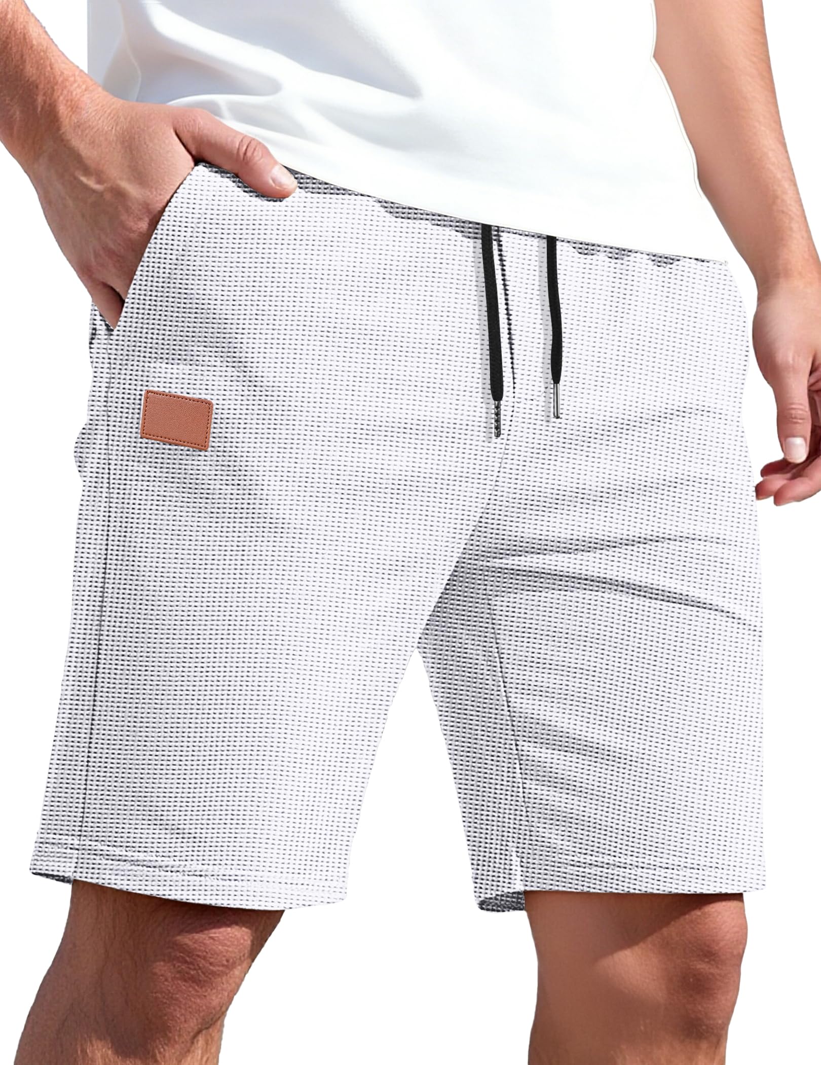 TARAINYA Pantaloncini Quadri Uomo Cotone Coulisse Estivi Causal Pantaloni Corti Uomo con Tasche