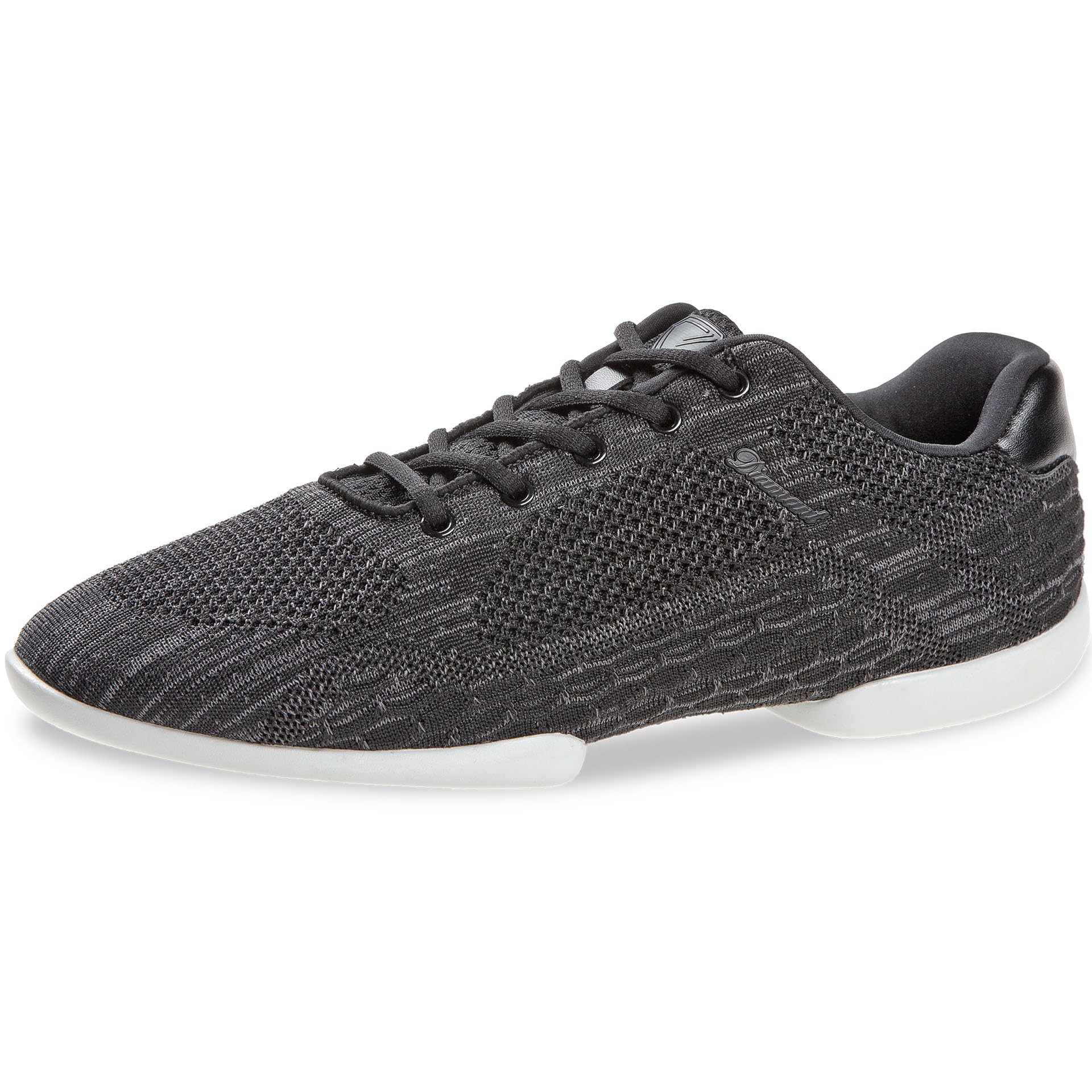Diamant Unisex Split-Sole Dance Sneakers Tune Grau - hochwertiges Mesh-Material - Geteilte Sohle mit Spin-Points (Schwarz/Grau meliert, EU Schuhgrößensystem, Erwachsene, Damen, Numerisch, M, 35.5)