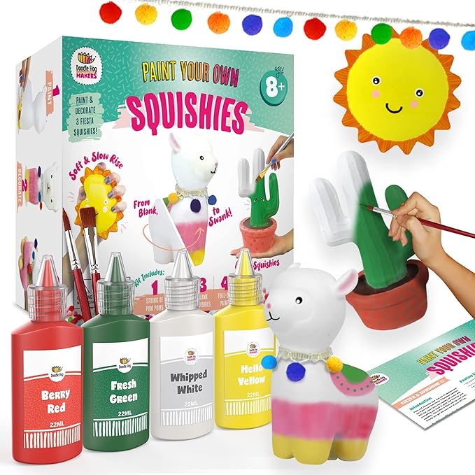 DOODLE HOG Alpaca Squishies Kit Squishy Maker Crafts for Girls Ages 6