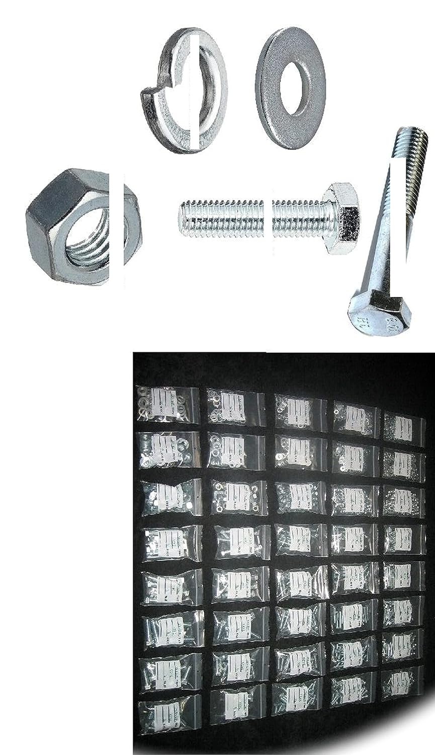 Metric Bolt Nut & Washer Assortment/Kit 1496pc Grade 10.9 Hex Head Cap Screw Hardware Fastener Kit Set RV9355S