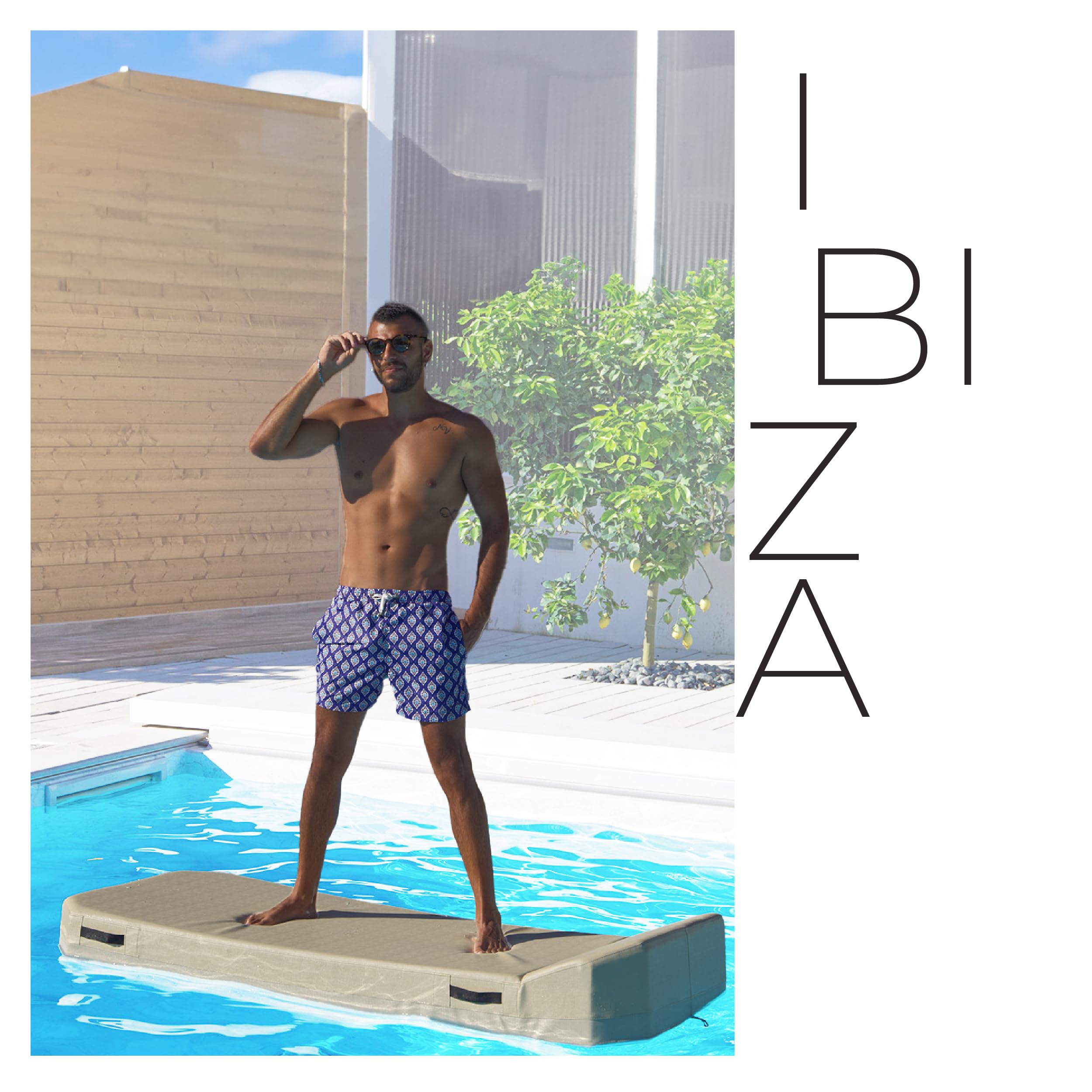 Lettino Galleggiante Piscina e Mare Singolo In Ecopelle Prendisole Per Adulti Bambini Imbottito Con Cuscino Morbido Pomodone 183x80x17 Ibiza