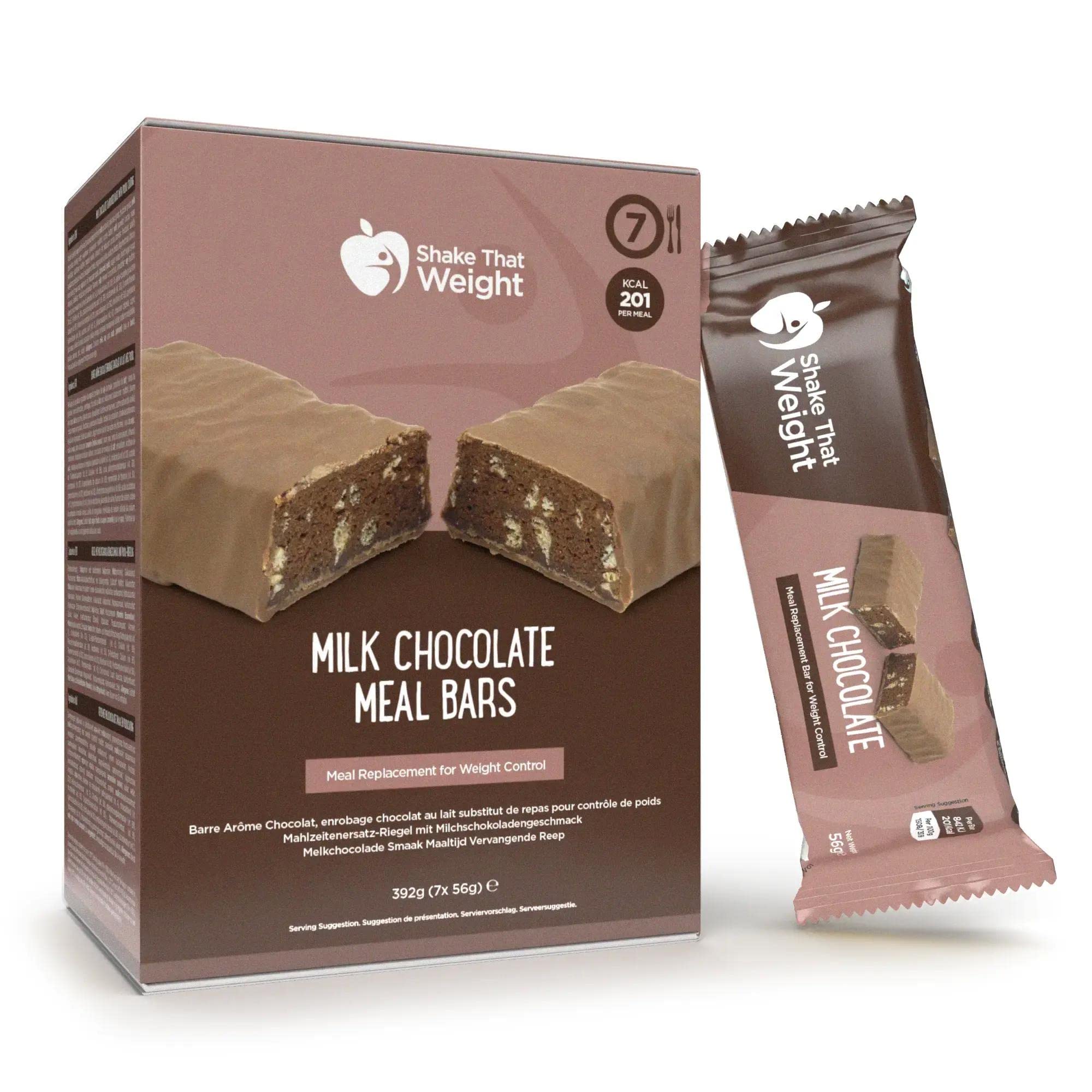 7x Milk Chocolate Diet Meal Replacement Bars - Shake That Weight