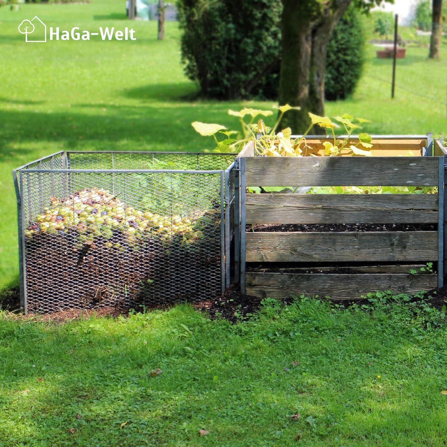 HaGa Kompostgitter 1,2m x 25m - Hochwertiger Kunststoff für Abfall & Recycling - Praktische Größe für Komposter, Schnellkomposter & Thermokomposter