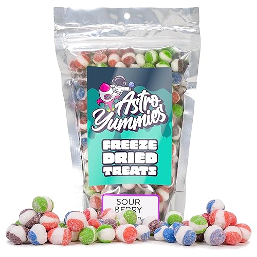Astro Yummies Caramelos crujientes liofilizados con sabor a fruta arcoíris (agrio de bayas silvestres, media libra8 onzas)