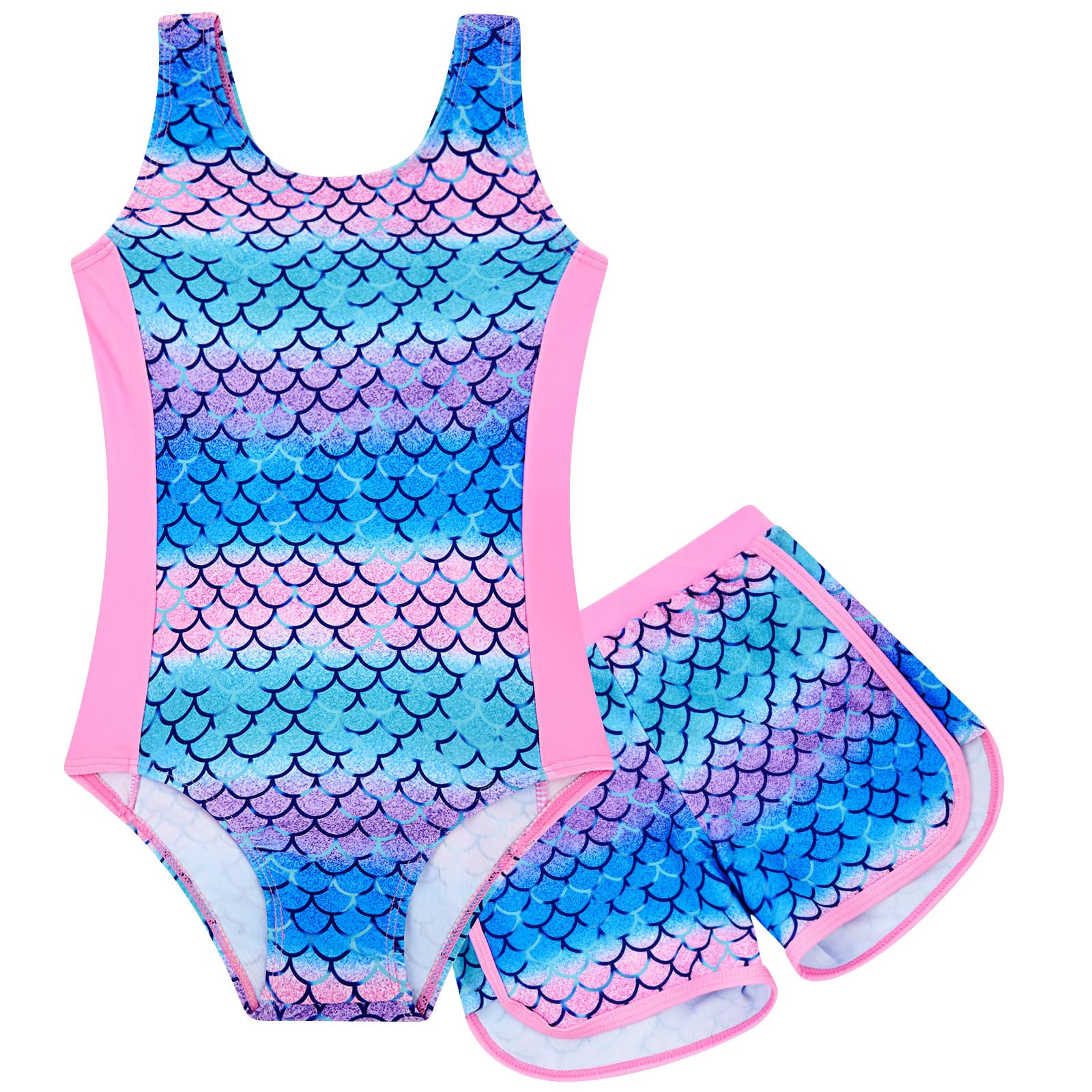 TUONROAD Toddler Girls One Piece Swimsuit Bathing Suit with Short for 3-9