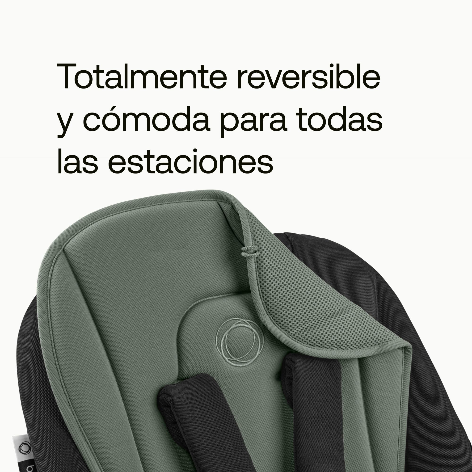 Bugaboo Colchoneta Doble Confort para carritos, Comodidad para todas las estaciones, Ajuste mejorado, Compatible con todos los carritos Bugaboo, Reversible, Malla 3D supersuave, Forest Green — view 3