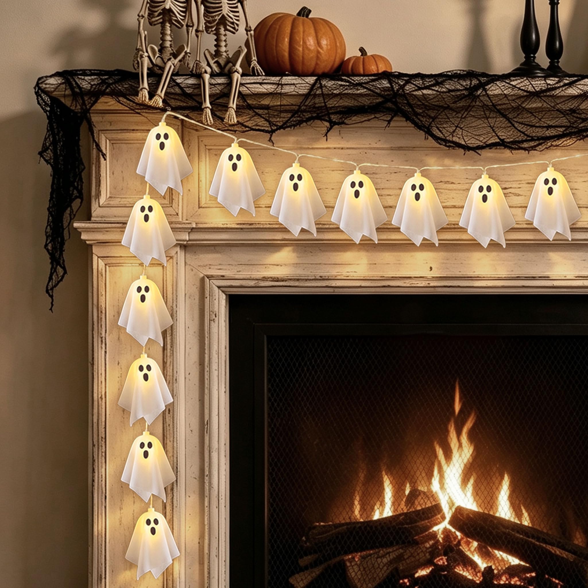 Cute Ghost LED Garland - Halloween Decor -1