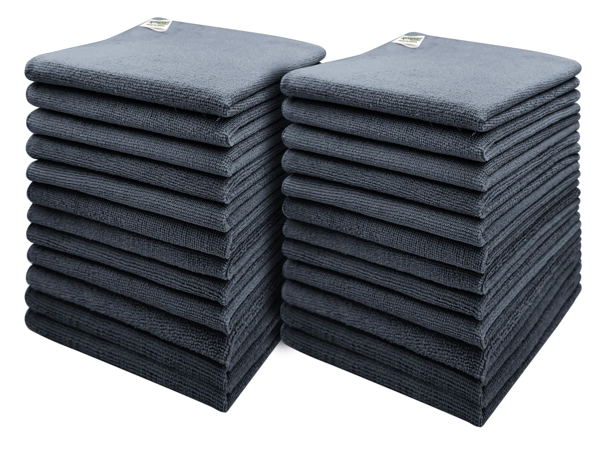 SOFTSPUN Microfiber Cleaning Cloths, 24pcs 40x40cms 220 GSM Grey! Highly Absorbent, Lint and Streak Free, Multi -Purpose Wash Cloth for Kitchen, Car, Window, Stainless Steel, Silverware.…-image-32