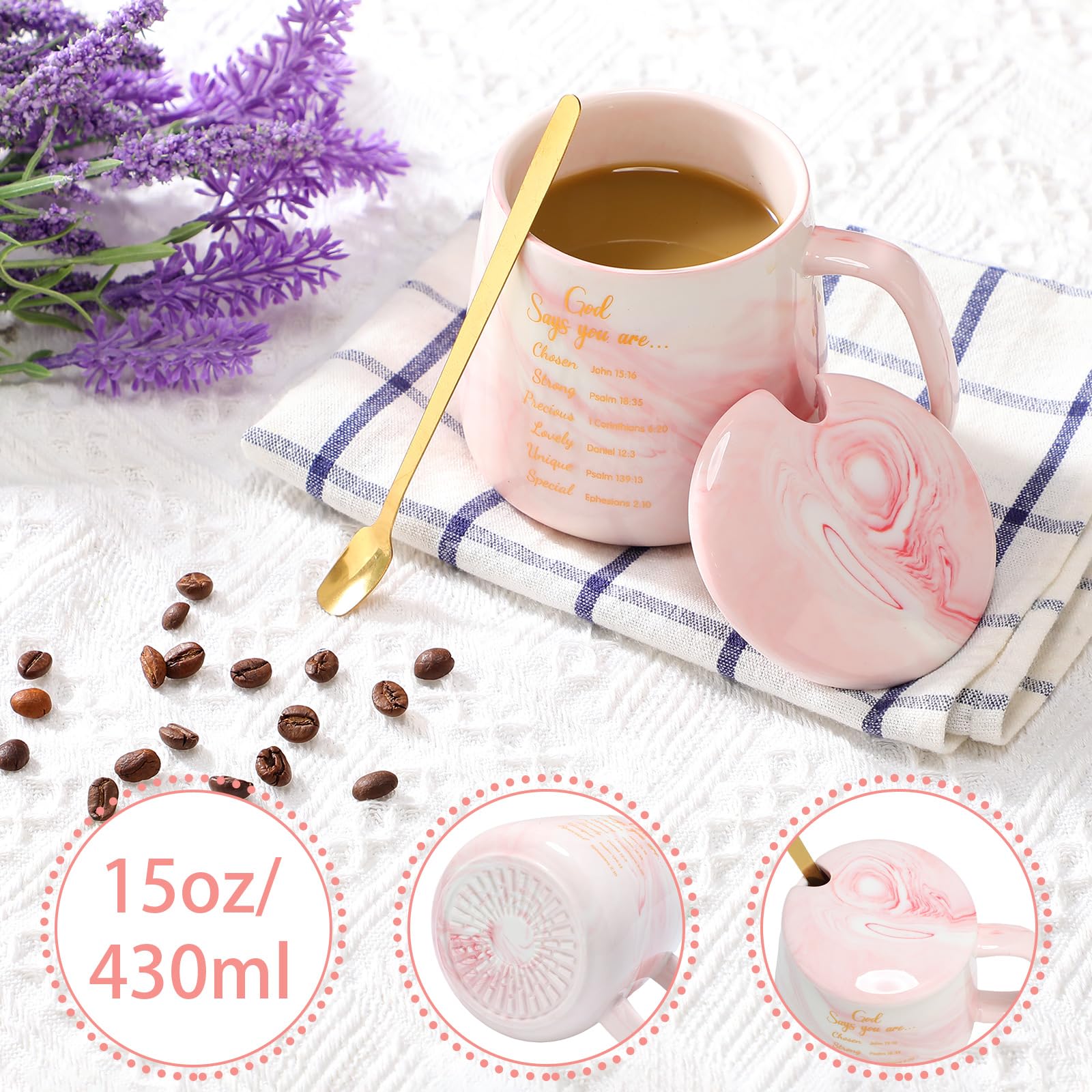 Amazon.com: Nitial Bible Verse Coffee Mug Warmer Set for Women