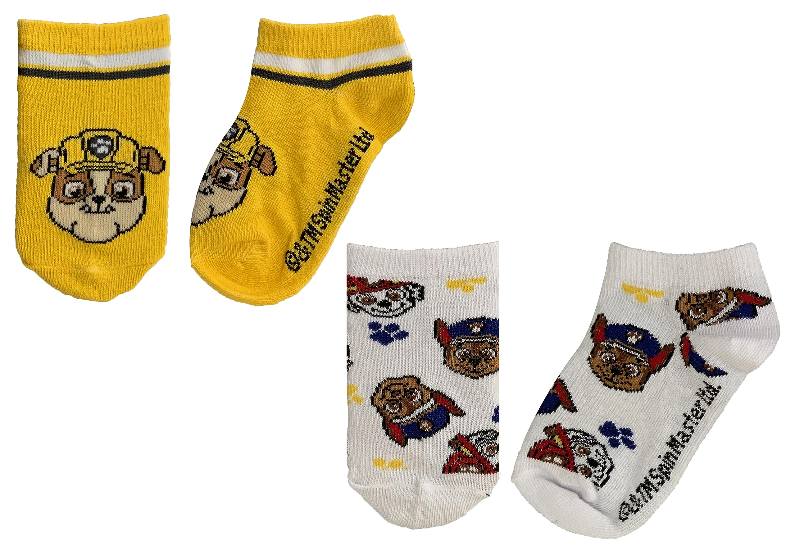 Paw Patrol Unisex Kids Rubble Trainer Socks Boys Girls Kids - Pack Of 2 (6-8.5, )