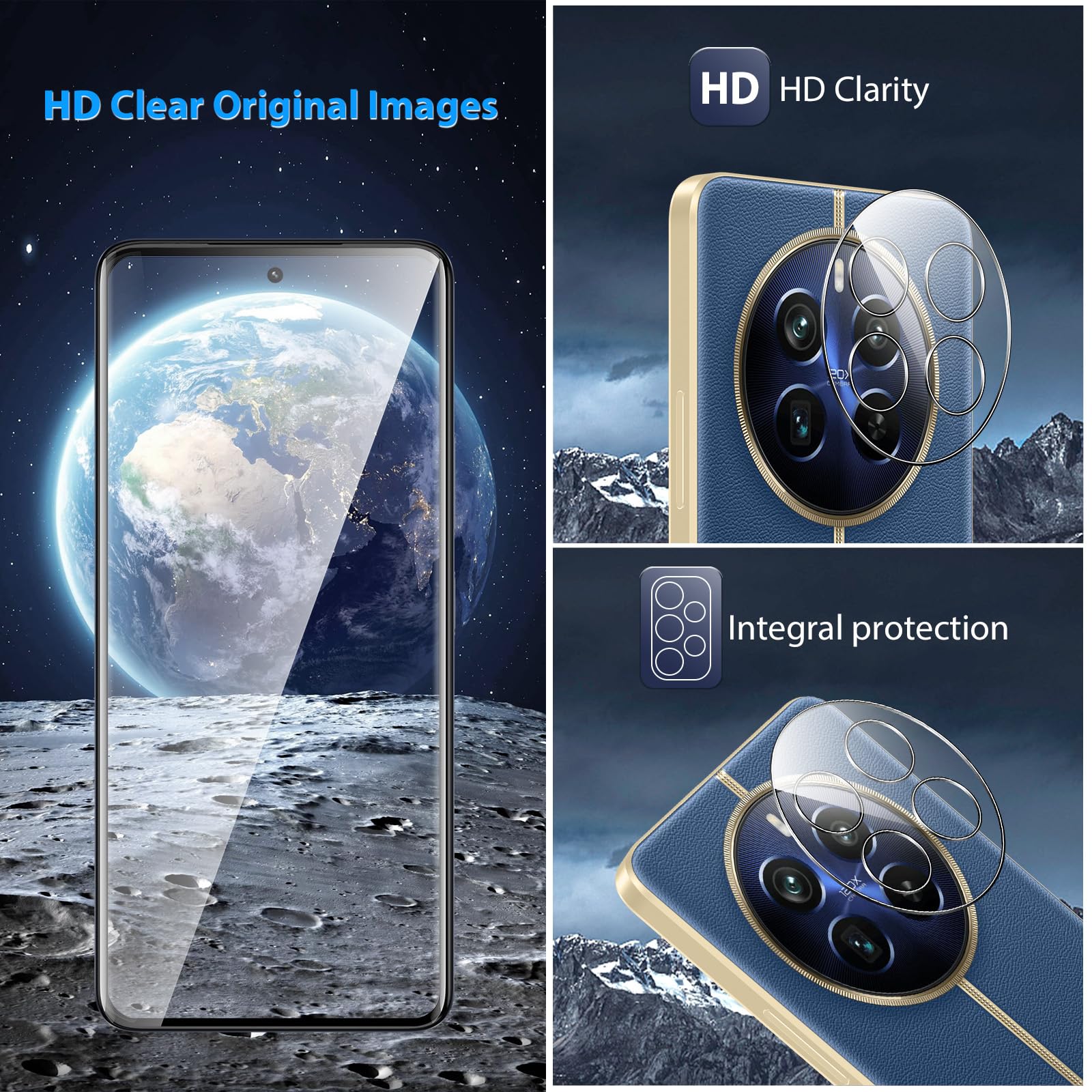 Vauki Vetro Temperato 9H Per Realme 12 Pro/12 Pro Plus 5G – 2 Pellicole Schermo + 2 Protezioni Obiettivo, Anti-impronte, HD, Senza Bolle, Con Kit Di Montaggio