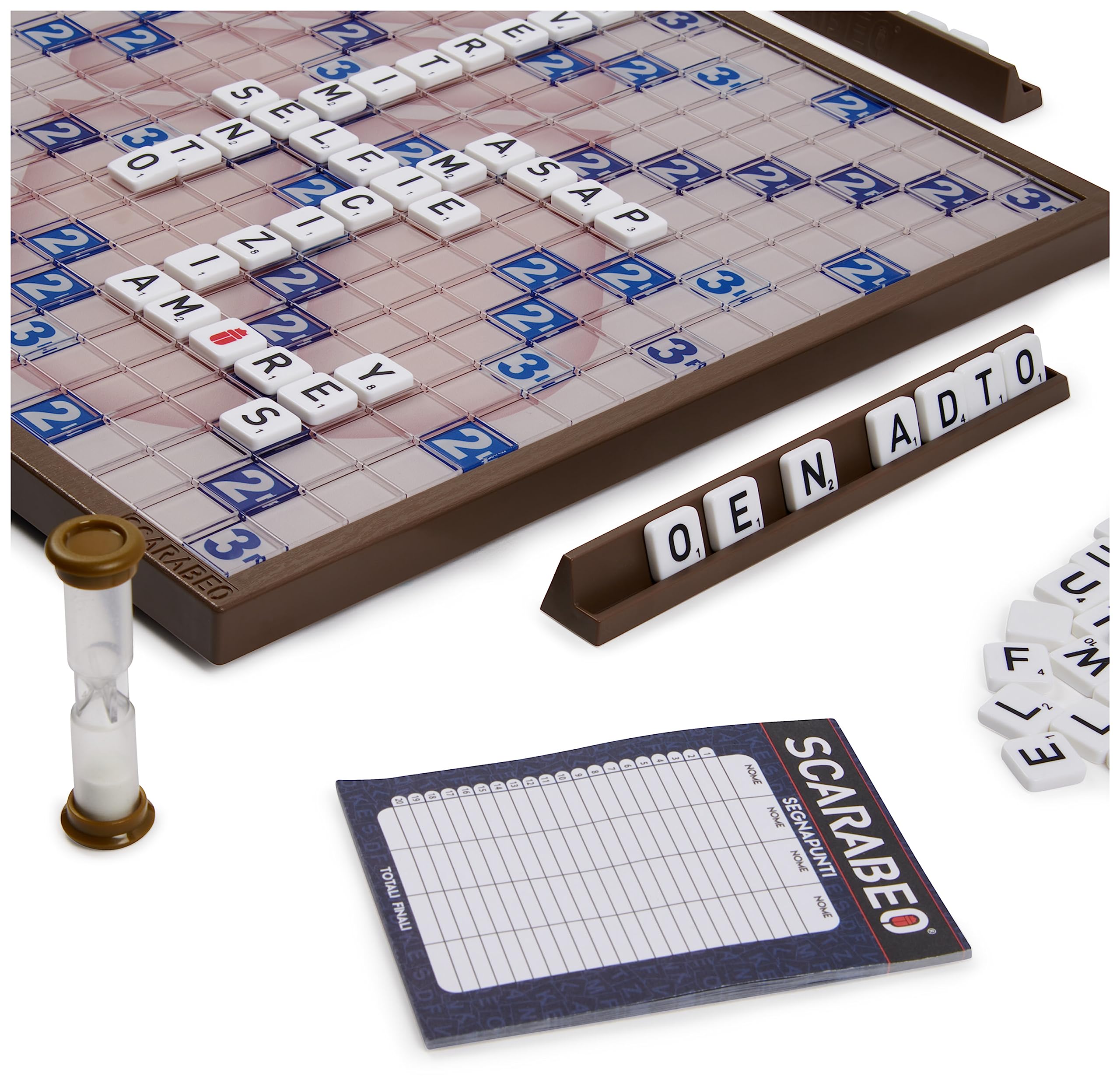 Scarabeo 60th Anniversary Premium Edition od Editrice Giochi Rotating Scrabble gra planszowa | Gry słowne | Gry planszowe dla dorosłych i dzieci w wieku od 8 lat