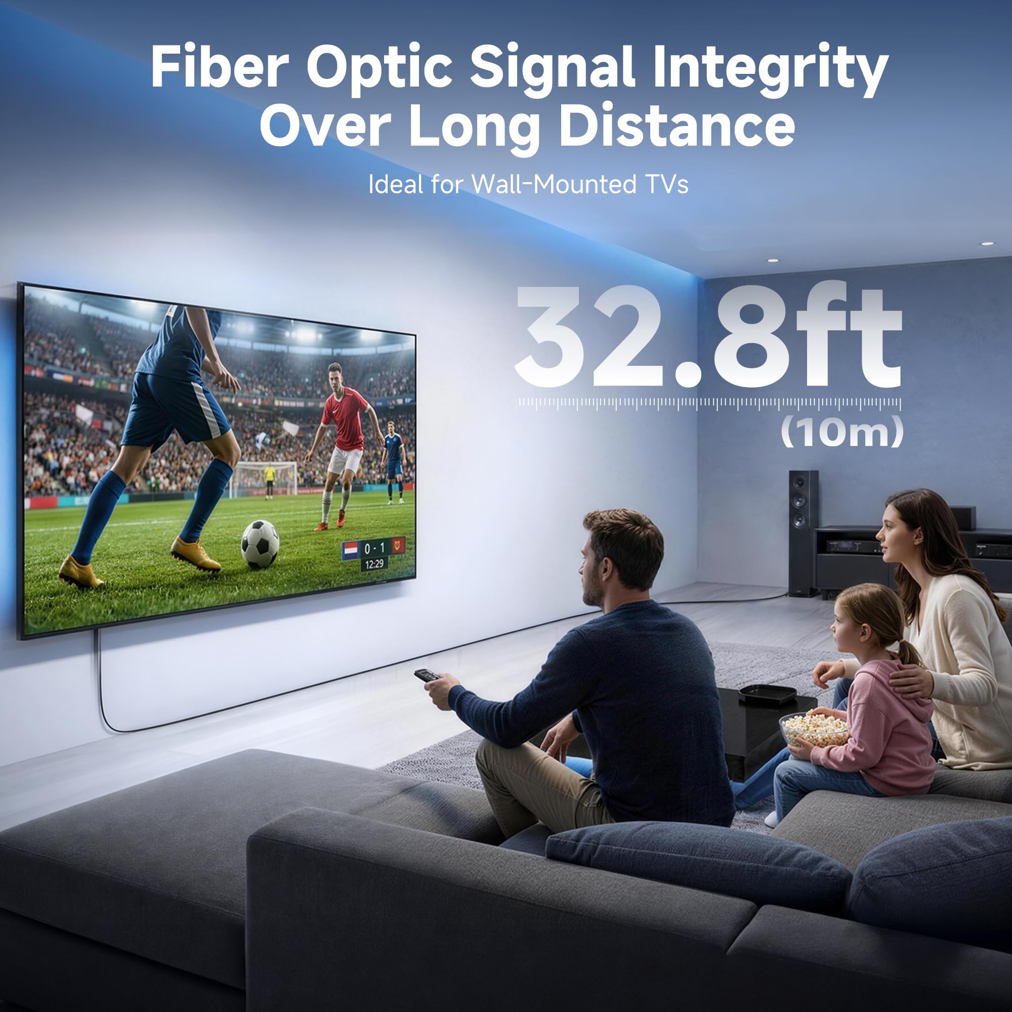 Cable Matters [Ultra-High-Speed-HDMI-zertifiziert] 10m aktives HDMI Kabel | 8K@60Hz, 4K@120Hz, 8K HDMI Glasfaserkabel, Glasfaser HDMI 2.1, PS5, Apple TV, HDR - für Xbox konzipiert
