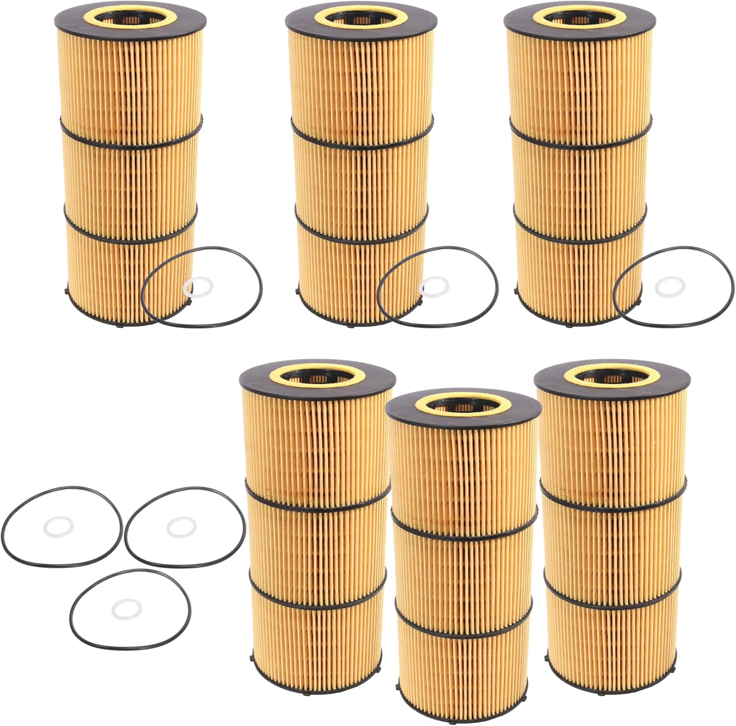 6 PCS LF17511 Oil/Lube Filter Fits for Freightliner Cascadia /114SD/122SD/108SD 2009-2020, for Western Star Trucks 4700SB/4700SF/4800TS/4900FA 2012-2020 Replaces# P551005 P7505 57909