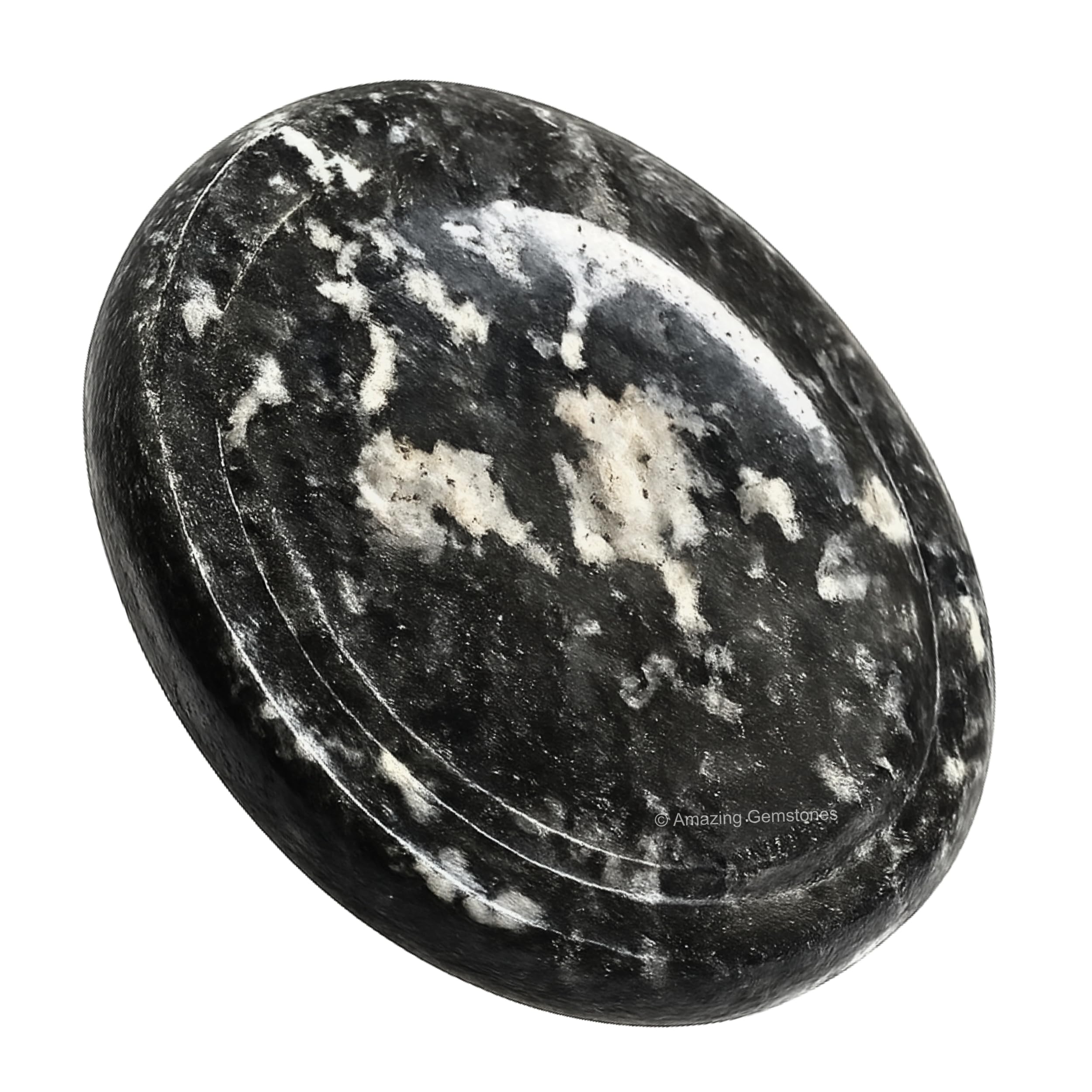 Black and White Tourmaline Crystal Worry Stones for Anxiety, 1.5 Inch