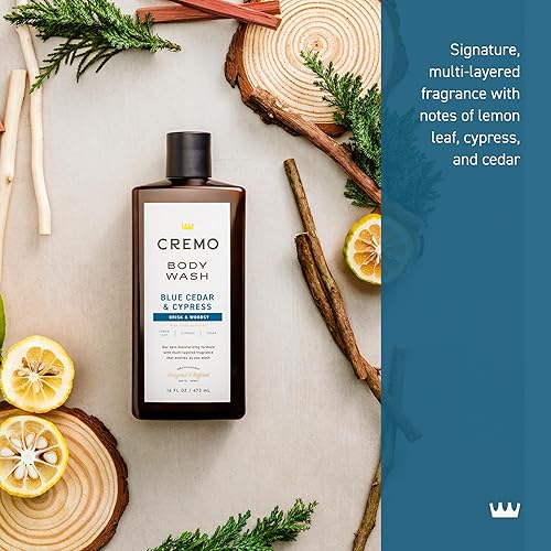 Miniatura 2 de Cremo Body Wash Men, A Woodsy Scent with Notes of Lemon Peel, Cypress and Cedar, 16 Fl Oz
