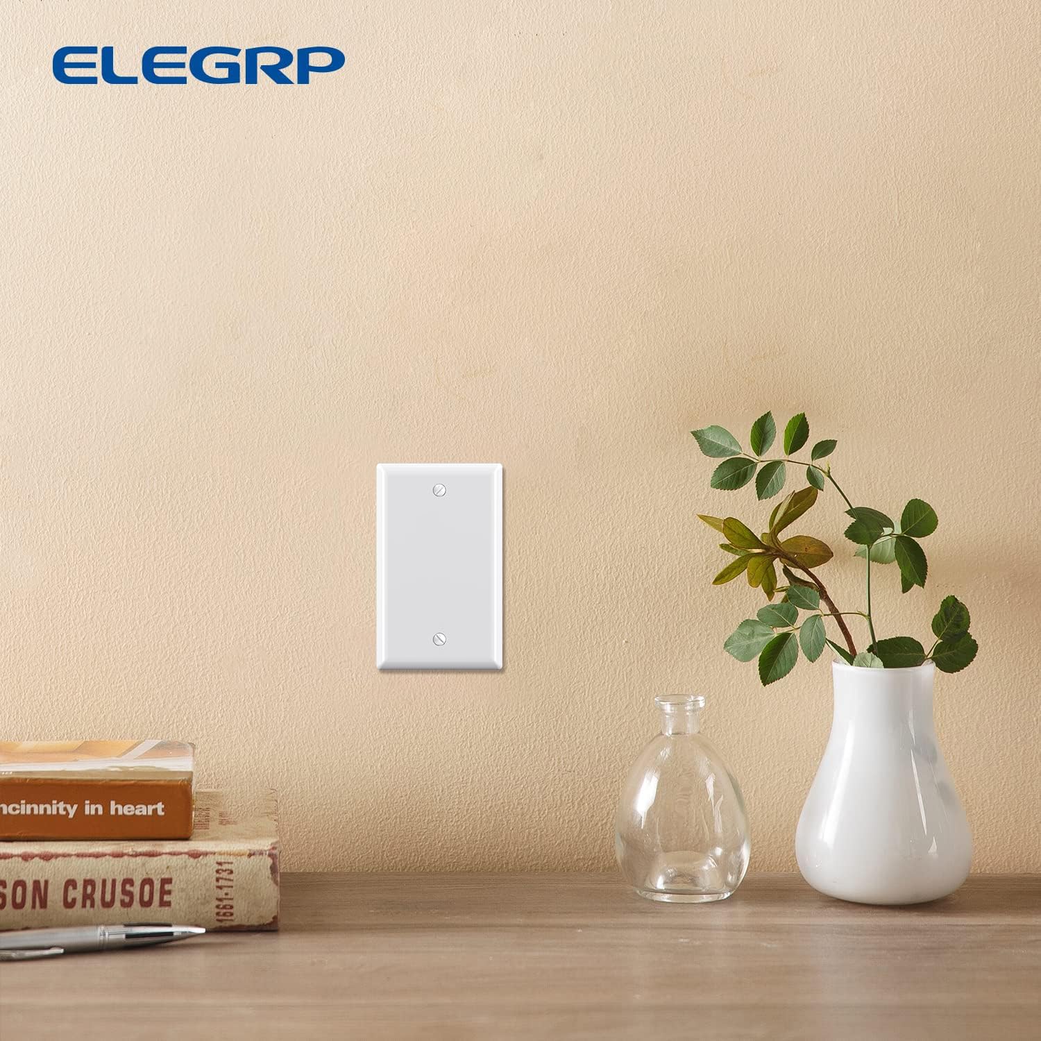 ELEGRP Blank Wall Plates - Unbreakable & Easy Install -5