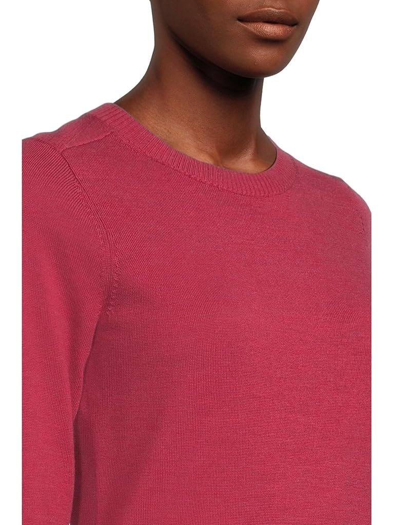 Pink L.L.Bean Essential Merino Wool Crewneck Sweater
