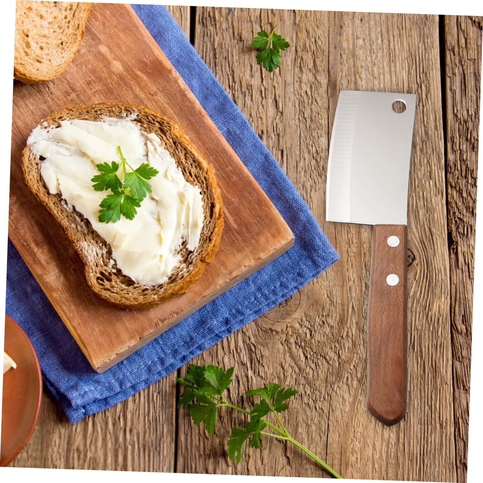Lot de 2 Mini Couteaux Cuisine pour Pain et Fromage en Acier Inoxydable