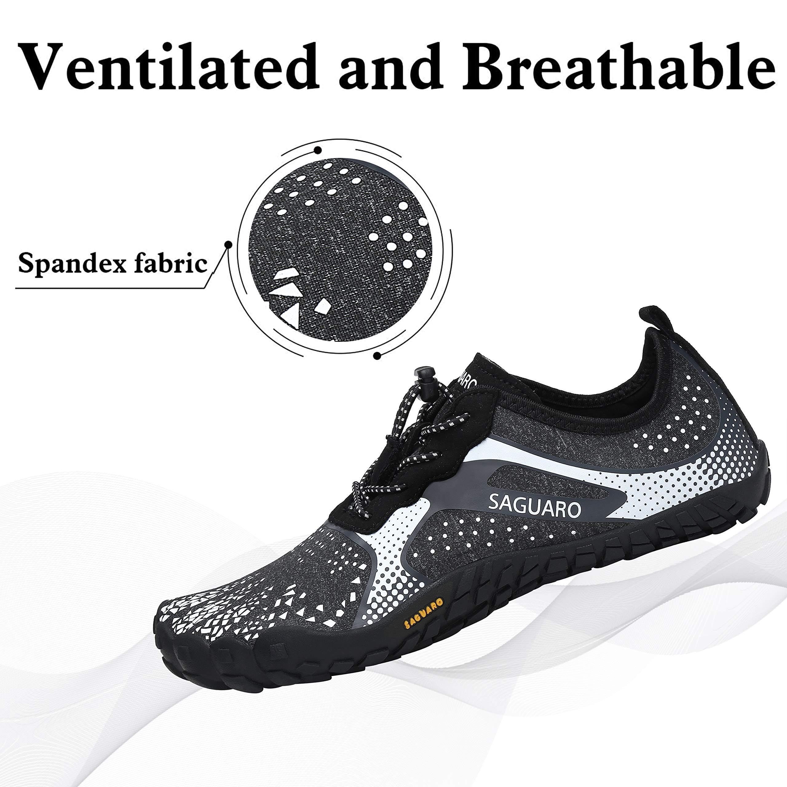 SAGUARO Zapatillas Barefoot Mujer Hombre Calzado Minimalistas Transpirable Zapatos de Trail Running para Fitness Trekking Gr.35-48