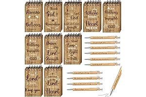 60 Pcs Bible Verse Notebooks and Pens Bulk Religious Small Spiral Journals