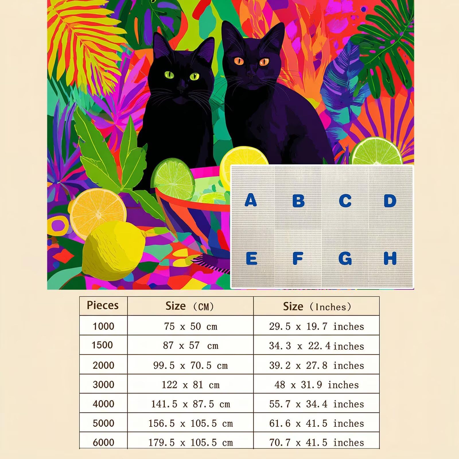 gatto fumetti Puzzle 5000 Pezzi per Adulti, Puzzle in Legno - Collezione Classica con Poster Incluso -Sfida di Concentrazione e Passatempo Antistress, Gioco Educativo per Famiglia, 156 x 105 cm f0-714