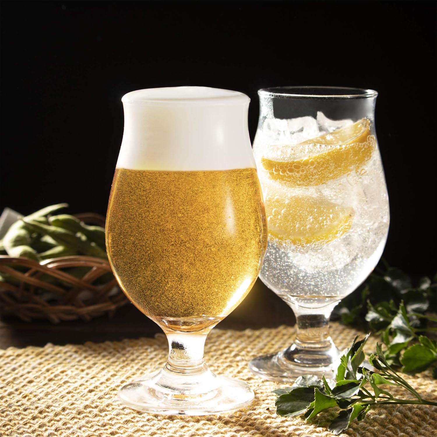 東洋佐々木ガラス Toyo Sasaki G101-T276 Glass Tumbler Set, Stem Glass Set, Dishwasher Safe, Set of 2, Approx. 14.2 fl oz (420 ml)