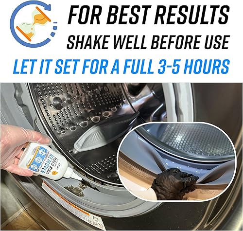 Vista 12 de ACTIVE Limpiador de gel removedor de manchas de moho, limpiador de manchas de alta resistencia para carga frontal, sello de lavadora, lechada