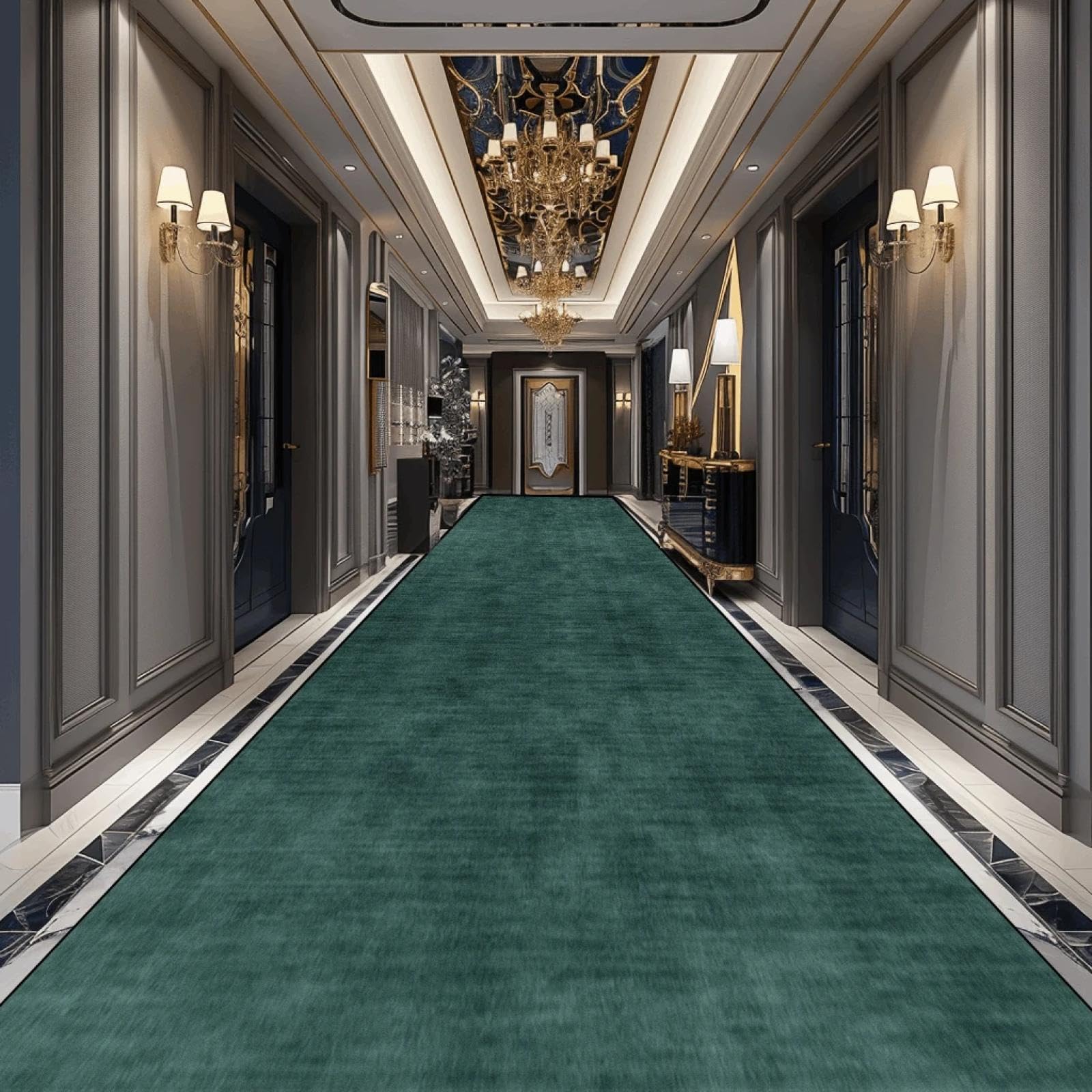 Tapis de couloir de style minimaliste et moderne 100 x 200 cm lavable haute qualité