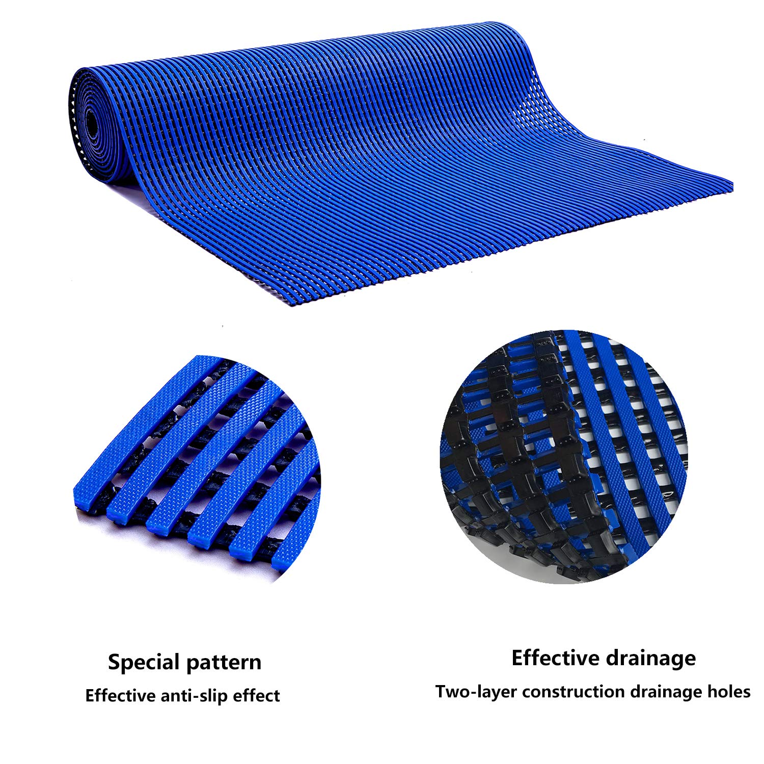 🛒 Crаzу Dеаlѕ HYSA MAT Commercial PVC Drainage Mat, Heavy Duty Anti-Fatigue Non-Slip Floor Mats Drain Tiles for Swimming Pool Kitchen Bathroom Indoor Outdoor Wet Area,23 x 35 inch - Blue Exсluѕіvе Dіѕсоunt 🔥 HYSA MAT Commercial PVC Drainage Mat, Heavy Duty Anti-Fatigue Non-Slip Floor Mats Drain Tiles for Swimming Pool Kitchen Bathroom Indoor Outdoor Wet Area,23 x 35 inch - Blue