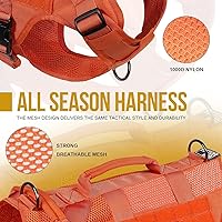 Vista 2 de OneTigris No Pull Tactical Dog Harness for Large Dogs, Mesh Design Breathable Service Dog Vest with Handle, Military Dogs Vest Harness with Molle