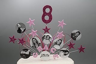 Little Mix Cake Topper Cake Decoration Cake Spray Birthday Cake personalised stars on wires Hearts on Wires 7th 8th 9th 10th 11th 12th 13th 14th 15th 16th 17th 18th any age any colour or colours 012