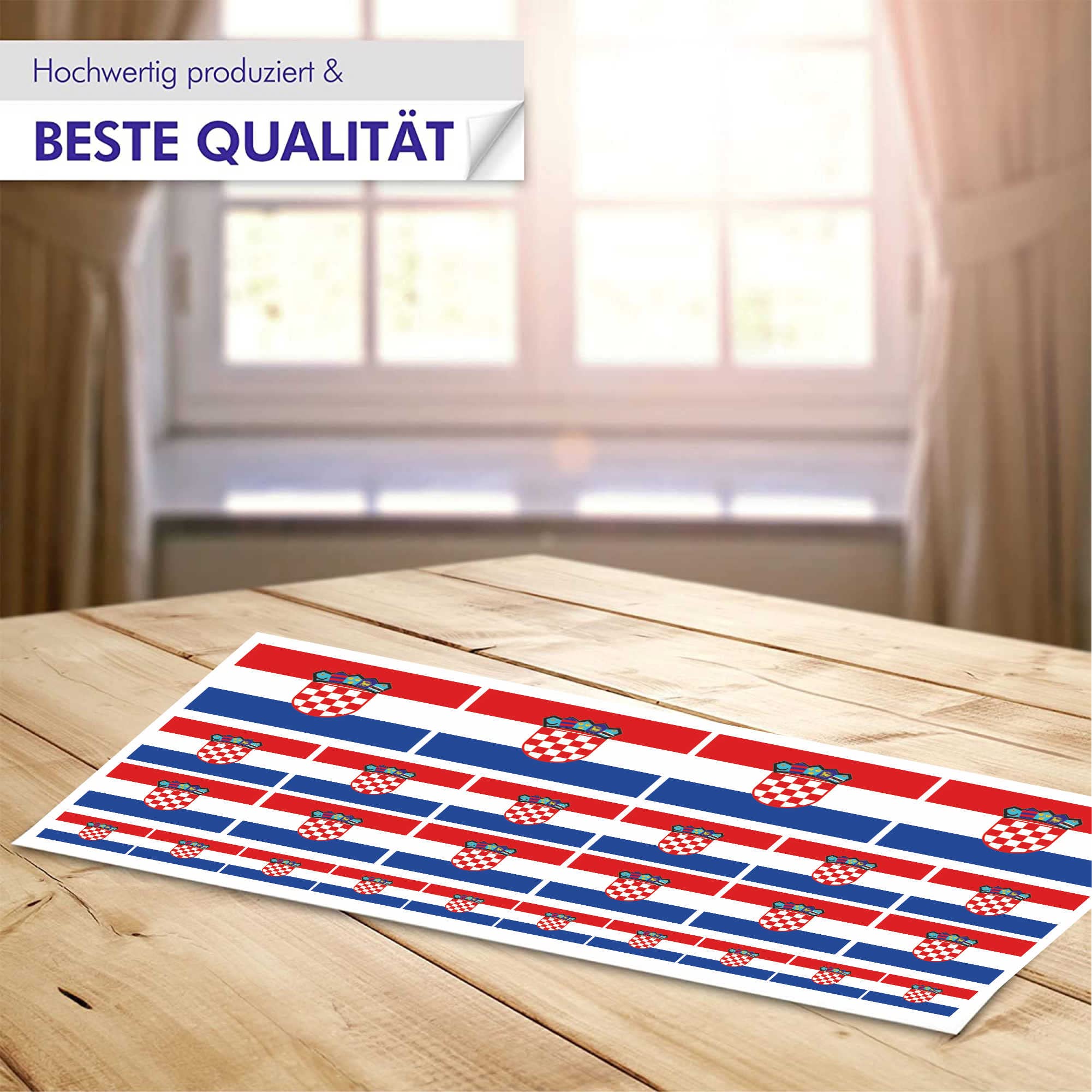 12 Adesivi Mini Bandiera Croazia – Rettangolari 33x20 Mm, Autoadesivi, Permanenti, Su Foglietti, Perfetti Per Personalizzare Oggetti E Decorazioni - 5