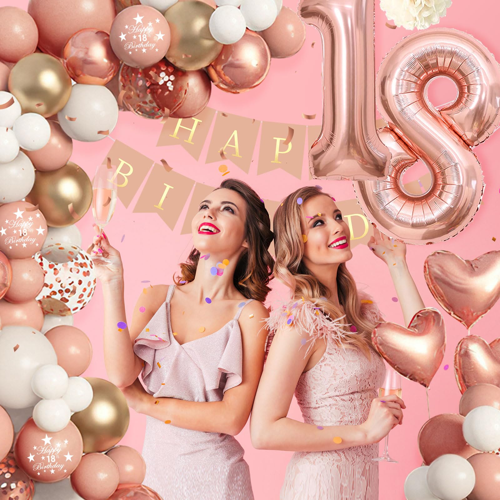 ALEGRE 18e verjaardag decoratie banner slingers set