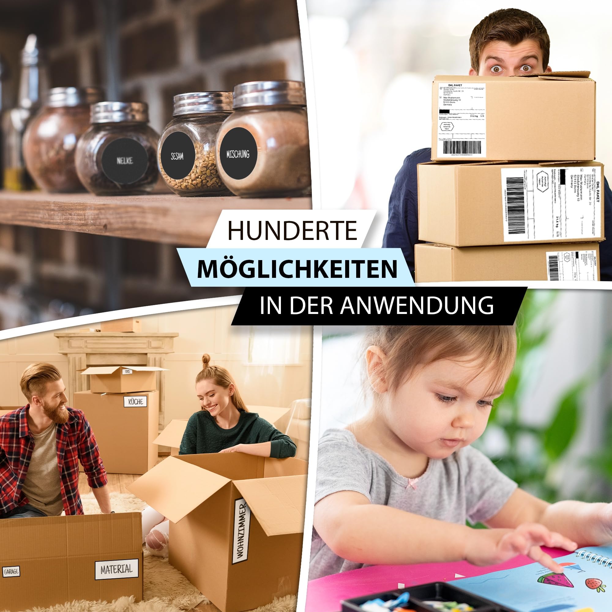 Etichette Autoadesive Opache DIN A5 - 50 Fogli (100 Etichette) Stampabili Per Inkjet E Laser - Foto 6