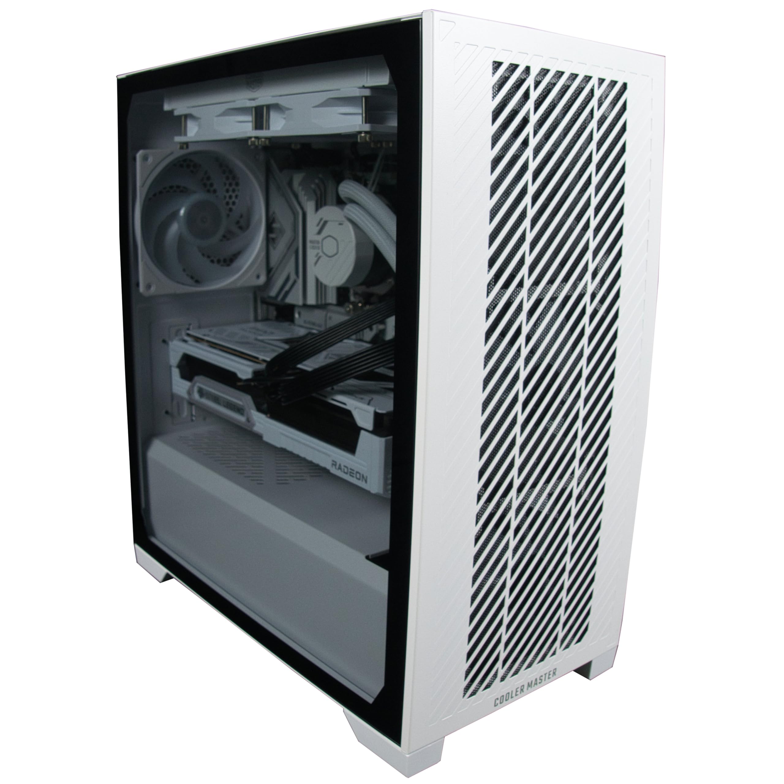 White Gaming PC AMD Ryzen 7 9800X3D bis 5,2 GHz Turbo 64GB DDR5-6000MHz 4TB M.2 SSD AMD Radeon RX 9070 XT 16GB GDDR6 Wi-Fi 240mm Wasserkühlung Windows 11 Pro einstellbare RGB-Beleuchtung