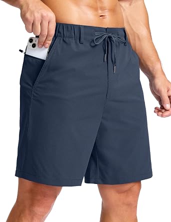 Soothfeel Mens Casual Shorts 7" Lightweight Golf Shorts for Men Stretch with Pockets Quick Dry Breathable Workout Shorts