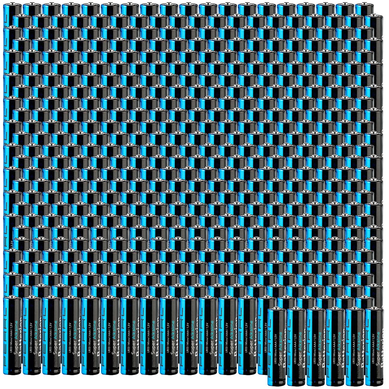 PEARL Batterieen Micro Typ: 500er-Set Super-Alkaline-Batterien Typ AAA/Micro, 1,5 Volt (Radio)