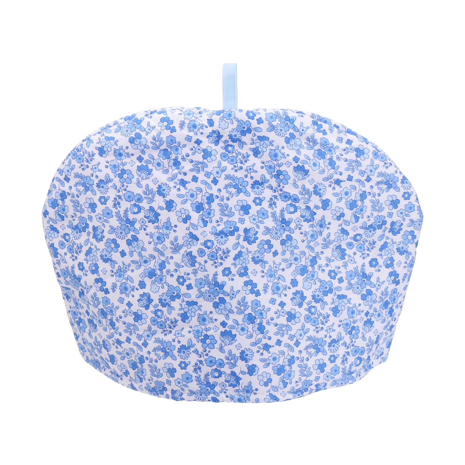 uxcell Cotton Tea Cozy, Vintage Floral Teapot Cover, 13x10" Insulated Handmade Tea Cozy Covers for Teapot Keeps Warm Dust Multi-Color for Tea Sets Home Kitchen Decor, Blue Flowers Leaves