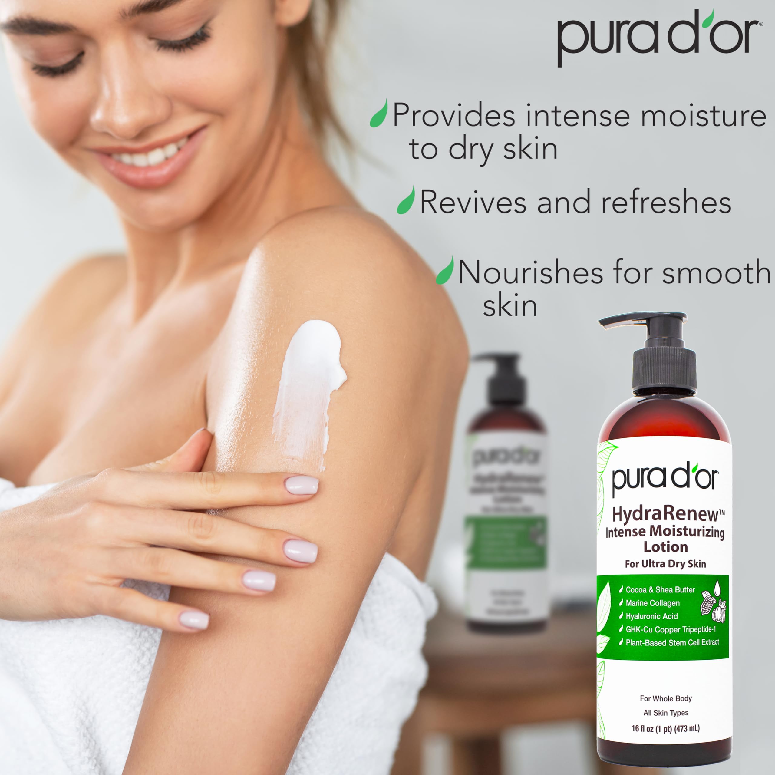 Amazon.com : PURA D'OR HydraRenew Intense Moisturizing Lotion for