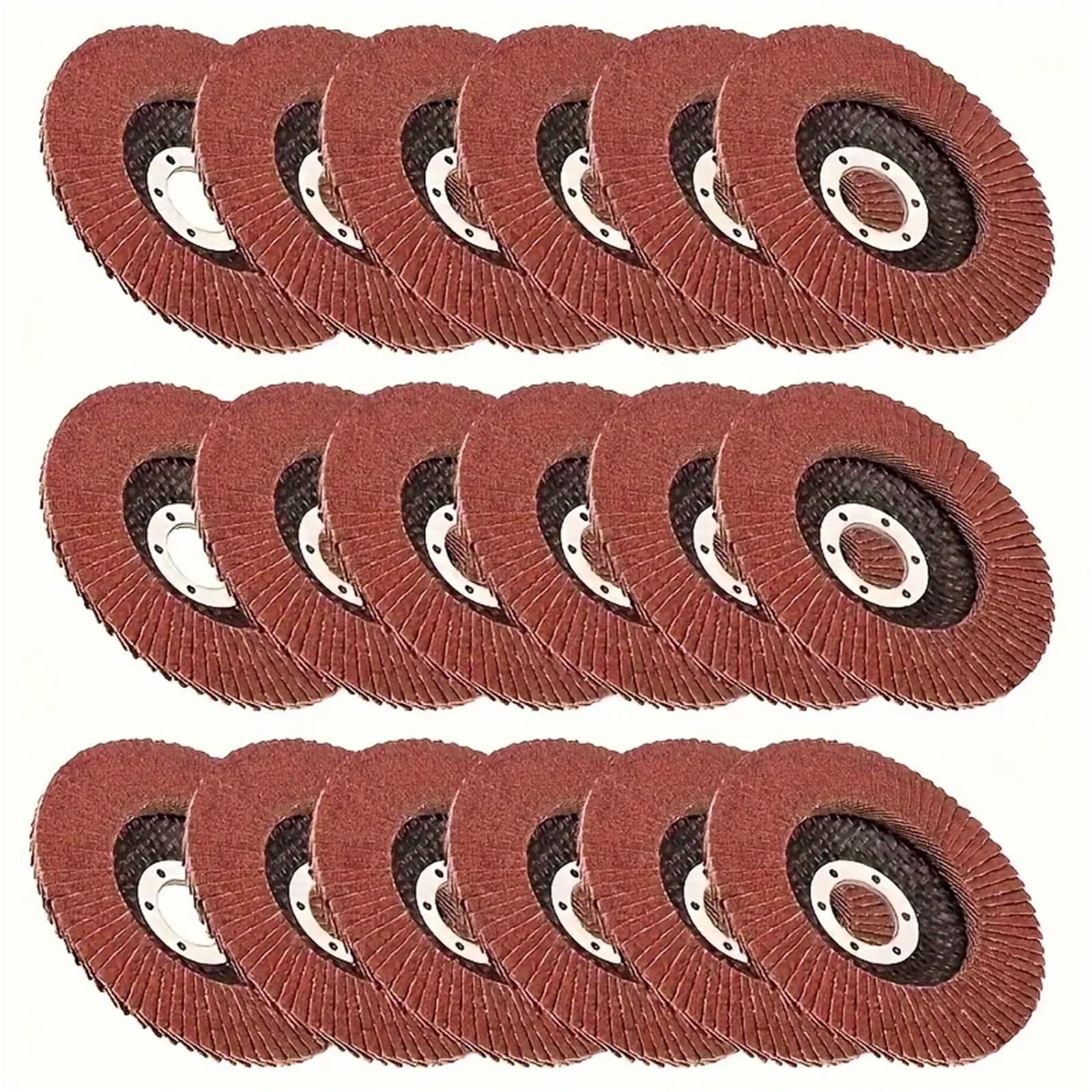 Discos de lijado para amoladora angular 1/5 discos de láminas 4,5 pulgadas, grano 40 60 80 120, 1/2 ruedas lijado surtidas(60Grits 5pcs)